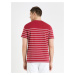 Červené pánské pruhované bacic tričko Celio Bebaser