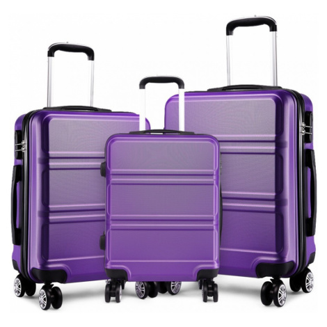 Fialový cestovní kvalitní set kufrů 3v1 Perfei Lulu Bags
