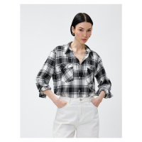 Koton Lumberjack Shirt with Pockets and Snap Snaps