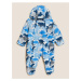 Modrá dětská zimní kombinéza s motivem dinosaura Marks & Spencer