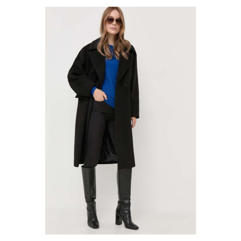 Kabát Silvian Heach dámský, černá barva, přechodný, oversize