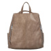 Módní dámský koženkový kabelko/batoh Litea, zemitá