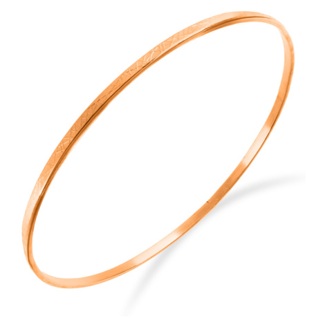 Růžový skládací ocelový náramek s organickým vzorem - Meucci DB245B