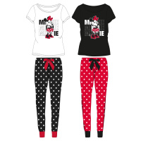 Minnie Mouse licence Dámské pyžamo Minnie Mouse 5304A258, černá / červené kalhoty Barva: Černá