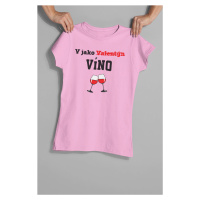MMO Dámské tričko V jako Víno Barva: Ružová