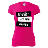MMO Dámské sportovní tričko s vlastním potiskem Barva: Neonově růžová
