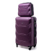 Rogal Fialová sada 2 luxusních plastových kufrů "Luxury" - M (35l), L (65l)