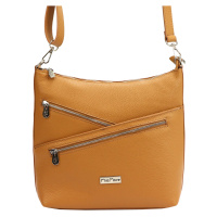 Kožená crossbody kabelka MiaMore 01-033 camel