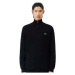 Lacoste Quarter Zip Knit Sweater Black Černá