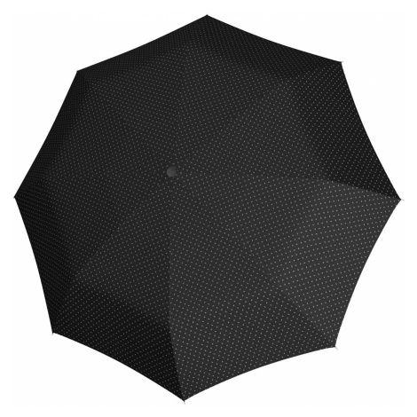 Černý skládací plně automatický dámský nezničitelný deštník Adina Doppler