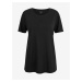 Volné tričko s krátkými rukávy Marks & Spencer černá