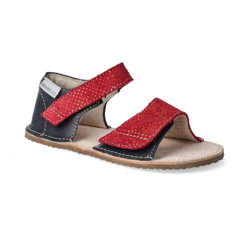 Barefoot sandálky OKbarefoot- Mirrisa černo-červená