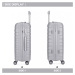 KONO Cestovní kufr Elegant - šedý - 49x76x30 - 110L