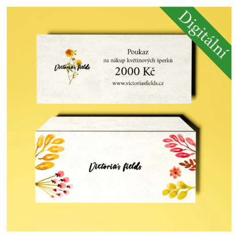 Victoria's fields DIGITÁLNÍ dárkový poukaz v hodnotě 2000 Kč
