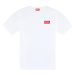 Tričko diesel t-nlabel-l1 t-shirt bílá