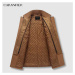 Pánský vlněný kabát s knoflíky elegantní s límcem