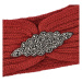 Pohodlná pletená čelenka Kokala s ozdobným prvkem, červená