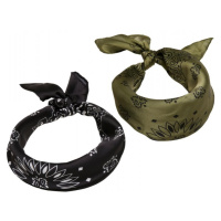 Satin Bandana 2-Pack - blk/olive