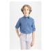 DEFACTO Boy Regular Fit Polo Neck Jean Look Shirt