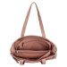 Beagles dámská taška shoperka Malaga s dekorativním popruhem - světle růžová - 7,6L