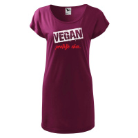 DOBRÝ TRIKO Dámské tričko/šaty Vegan, protože chci