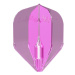 Letky na šipky L-Style Fantom L3EZ, průhledné růžové