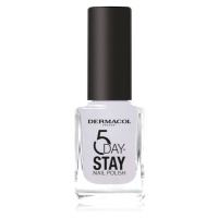 Dermacol 5 Day Stay dlouhotrvající lak na nehty odstín 59 Mermaid White 11 ml