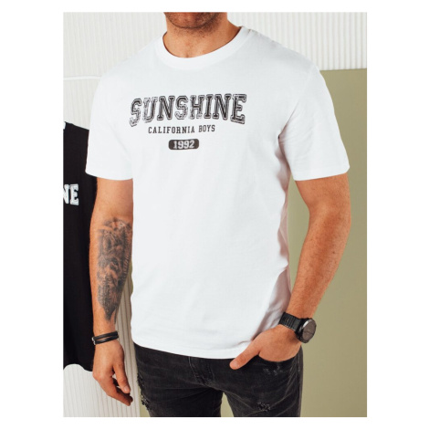Dstreet Trendy bílé tričko s nápisem sunshine