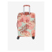 Tyrkysovo-růžový květovaný cestovní kufr Travelite Cruise 4w L