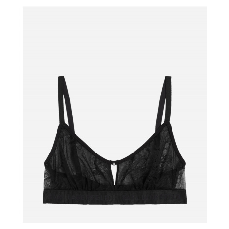 Spodní prádlo karl lagerfeld keyhole lace bralette černá