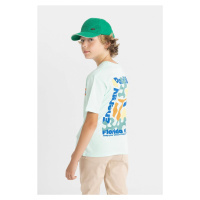 DEFACTO Boy's Crew Neck Printed Short Sleeve T-Shirt