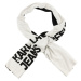 Šála karl lagerfeld jeans knitted logo scarf bílá