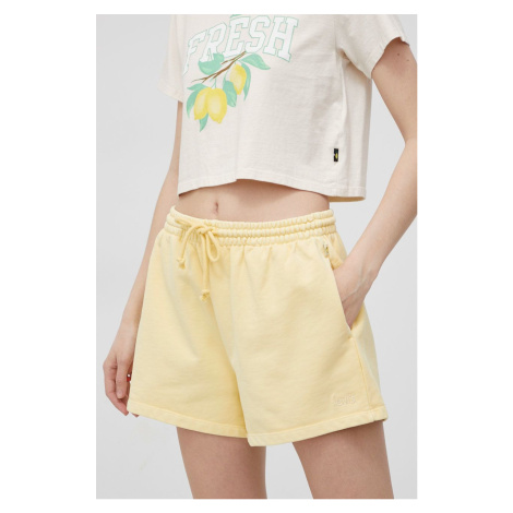 Bavlněné šortky Levi's dámské, žlutá barva, hladké, high waist, A1907.0001-YellowsOra Levi´s