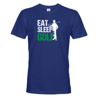 Pánské tričko s potiskem Eat sleep golf - tričko pro fanoušky golfu
