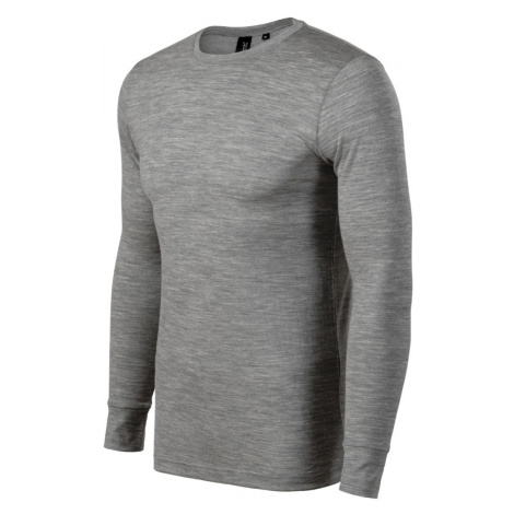 Triko MERINO RISE LS, pánské, S-XXL, tmavě šedý melír Malfini