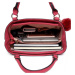 Červená kvalitní dámská kabelka s ozdobou Lusiel