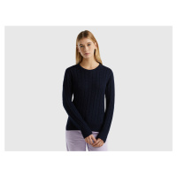 Benetton, Cable Knit Sweater 100% Cotton