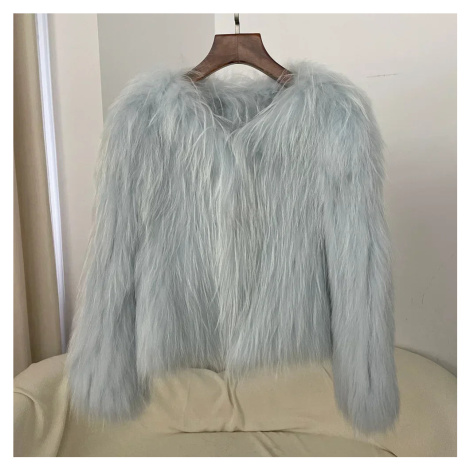 Dámský kožený kabát z pravé mývalí kožešiny