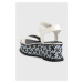 Kožené sandály Tommy Hilfiger NEW ARTISANAL FLATFORM dámské, bílá barva, na platformě