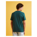 Tmavě zelené pánské tričko Celio Feklyn