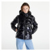 GUESS Glossy Nylon Puffer Jacket Black