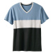 Blancheporte Pyžamové tričko se středovými pruhy a krátkými rukávy modrá/černá
