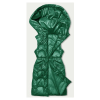 Zelená vypasovaná vesta s kapucí (B8172-82)