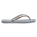 Žabky Havaianas SQUARE GLITTER dámské, šedá barva, na plochém podpatku, 4148102.3498