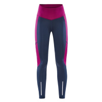Dámské elastické kalhoty Craft ADV Essence Warm Tights Modrá s růžovou