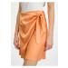 Oranžová dámská saténová zavinovací sukně Guess Irina