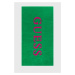 Bavlněný ručník Guess zelená barva