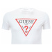 Pánské bílé tričko Guess s potiskem trojúhelníku