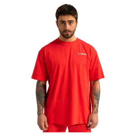 GymBeam Pánské tričko Oversized Limitless Hot Red