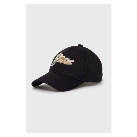 Bavlněná baseballová čepice BOSS černá barva Hugo Boss